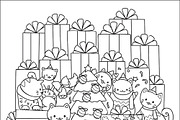 10 Cute cats coloring pages, an Illustration by Somjai King (Thumbnail 2 of 11)