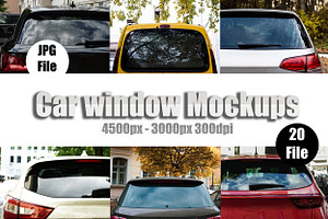 Window Car Mockup Car Amazing Decal