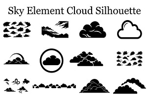 Decorative Cloud Silhouette, a Graphic by Designer_Momina