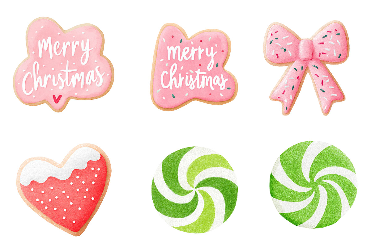 Christmas sugar cookie clipart, an Illustration by CreationArt (Photo 6 of 7)