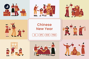 Chinese New Year Illustration, a Seasonal Illustration by Jump Studio