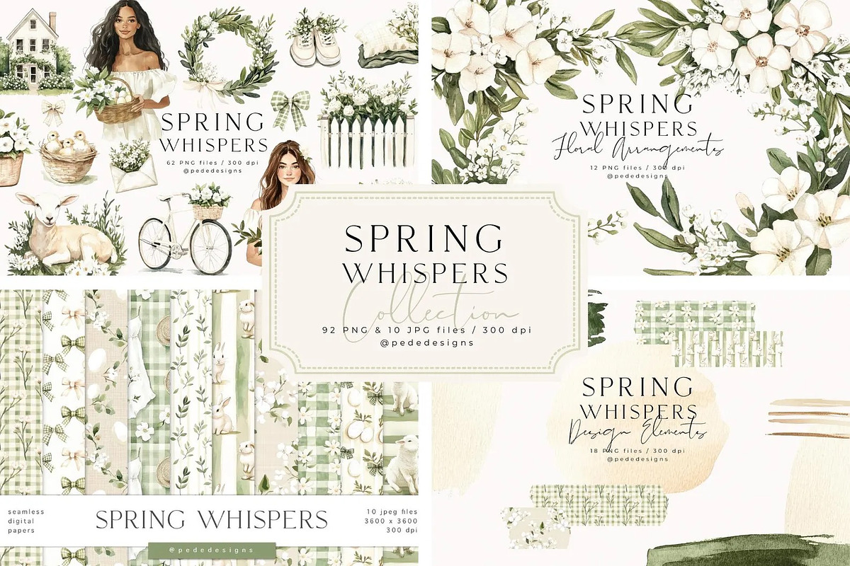 Spring Whispers, a Seasonal Illustration by PeDe Designs (Photo 1 of 25)