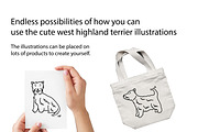 Cute doodle West Highland Terriers, an Animal Illustration by Liz Pengilley Studio (Thumbnail 4 of 4)
