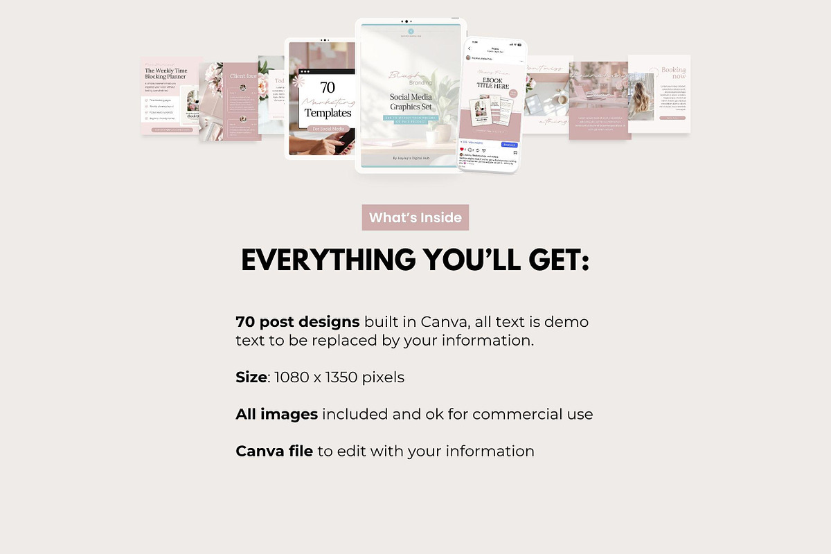 Canva Social Media Template Pink, a Social Media Template by Hayley's Digital Hub (Photo 6 of 7)