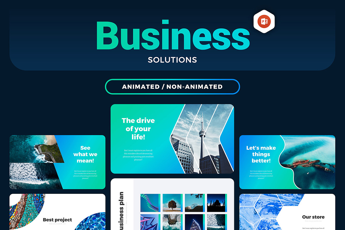 Business Solutions PowerPoint, a Presentation Template by Presentation Templates (Photo 1 of 8)