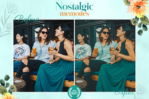 7 Nostalgic Cyan Lightroom Presets