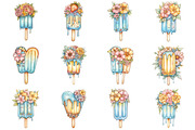 Whimsical Summer Ice Cream Clipart, a Seasonal Illustration by CitraGraphics (Thumbnail 3 of 6)