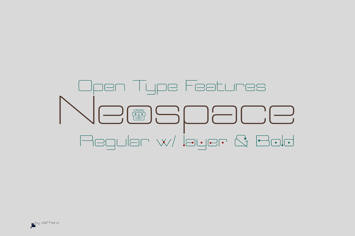 Neospace, 3 Display & Layered Font, a Sans Serif Font by deFharo (Photo 8 of 9)