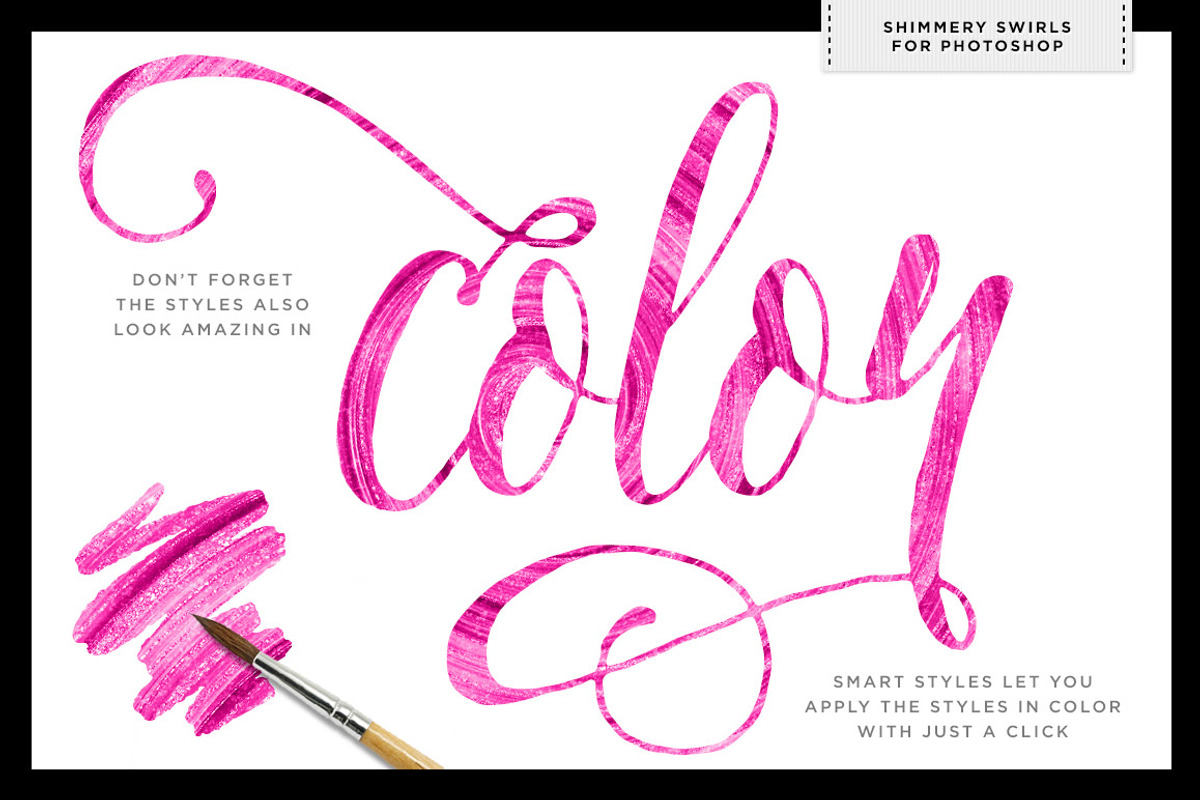 Shimmery Gold Styles for Photoshop, a Layer Style Add-On by Creators Couture (Photo 3 of 5)