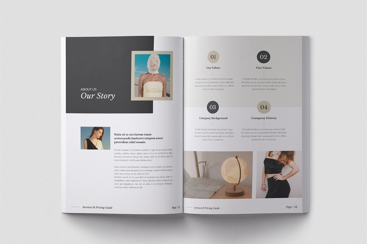 Services & Pricing Guide CANVA, a Brochure Template by TemplateFolio-Shop (Photo 7 of 20)