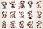 Cute Cowgirl Teddy Bear PNG Clipart, a Seasonal Illustration by RobertsArt (Thumbnail 4 of 5)