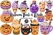 Kawaii Halloween Treats Bundle, a Seasonal Illustration by Designworld (Thumbnail 1 of 5)