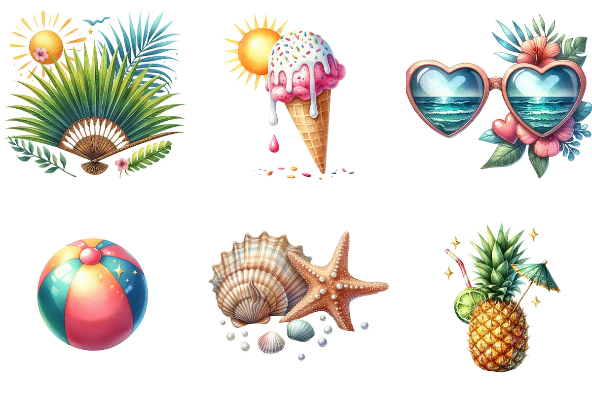 Summer Beach Sublimation Bundle, a Seasonal Illustration by DreamArtGraphic (Photo 3 of 4)