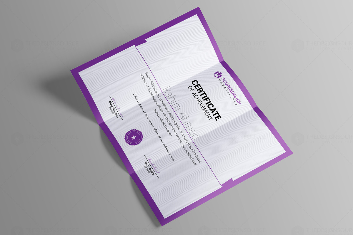 Certificate Template, a Stationery Template by thedesignsource (Photo 6 of 8)