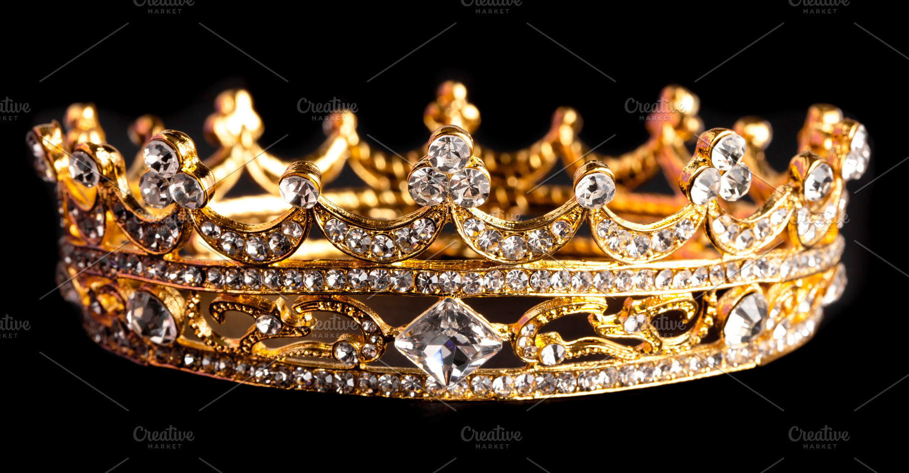 Golden Crown Isolated on a Black Background, a Beauty & Fashion Photo by P Maxwell Photography