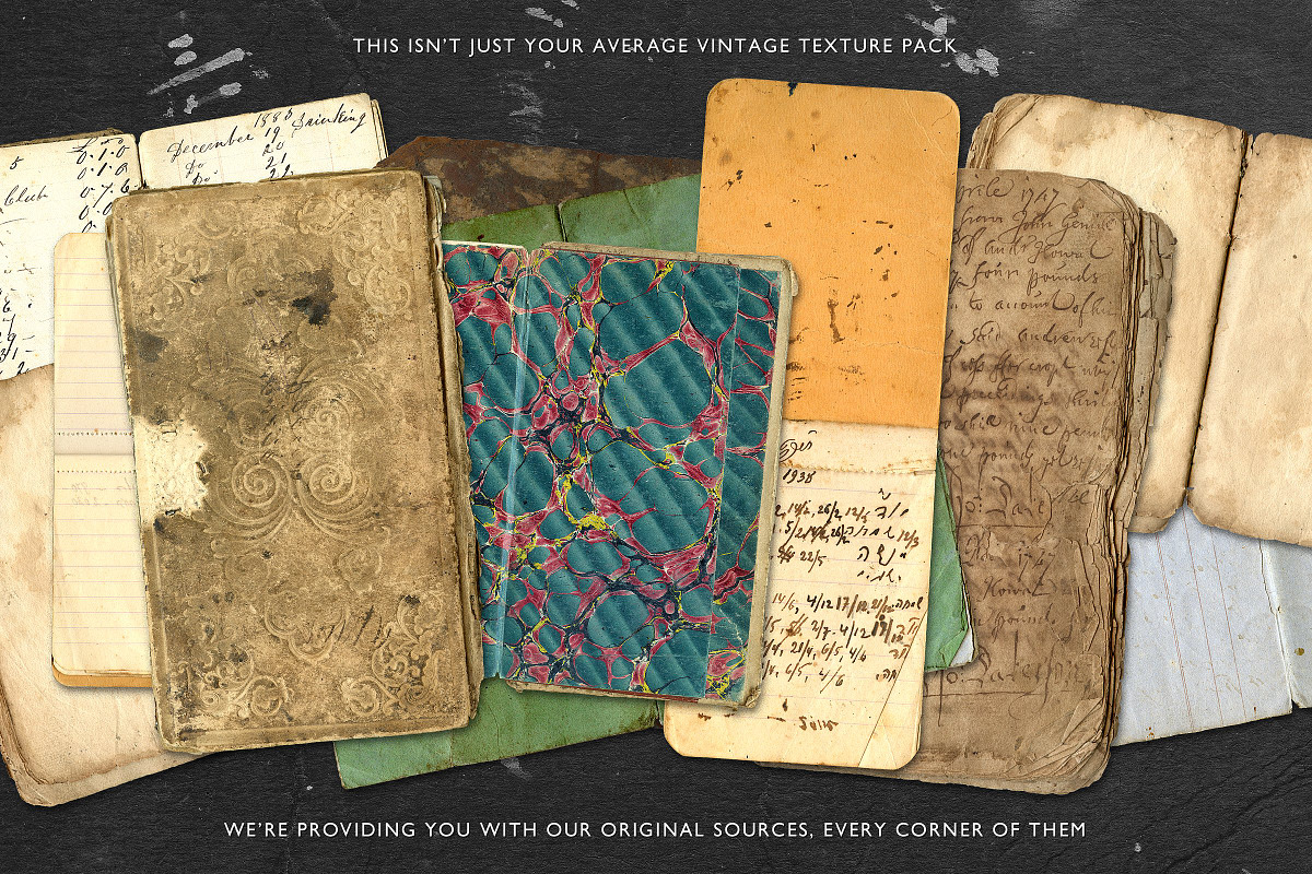 Vintage Textures & Ephemera Bundle, a Texture Graphic by Century Library (Photo 16 of 21)