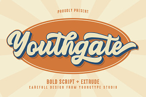 Youthgate Script, a Script Font by Youngtype.Std