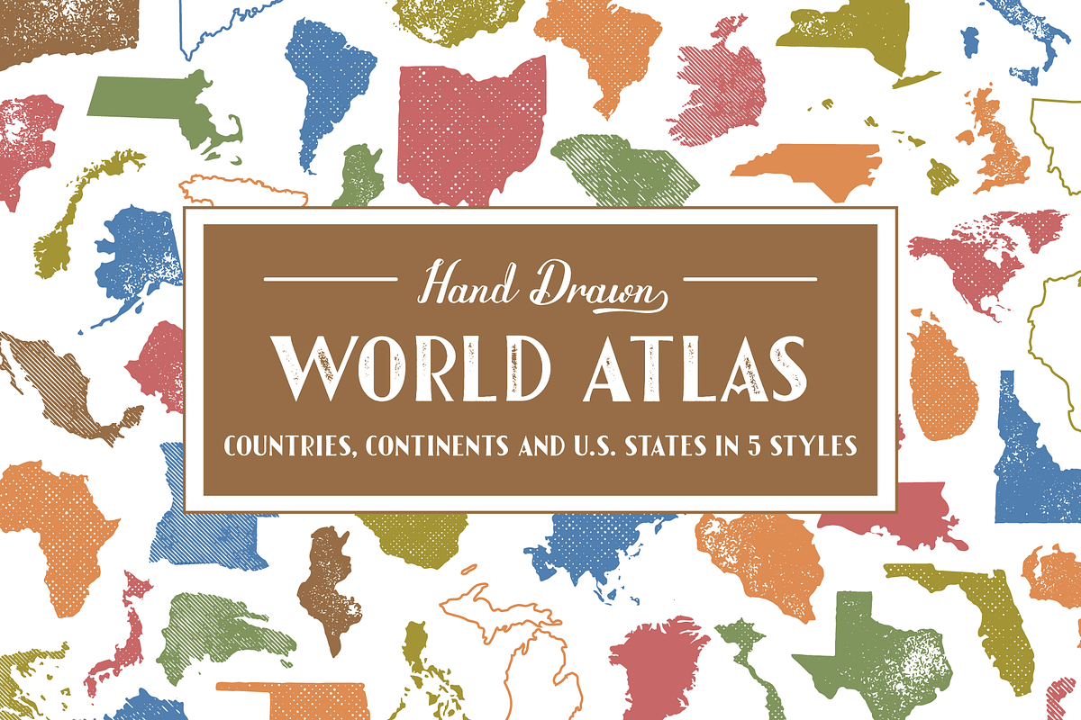 Hand-Drawn World Atlas, an Illustration by Linseed Studio (Photo 1 of 9)