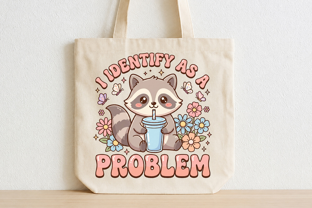 Funny Raccoon Identify As a Problem, a Seasonal Illustration by CraftArtStudio (Photo 2 of 4)