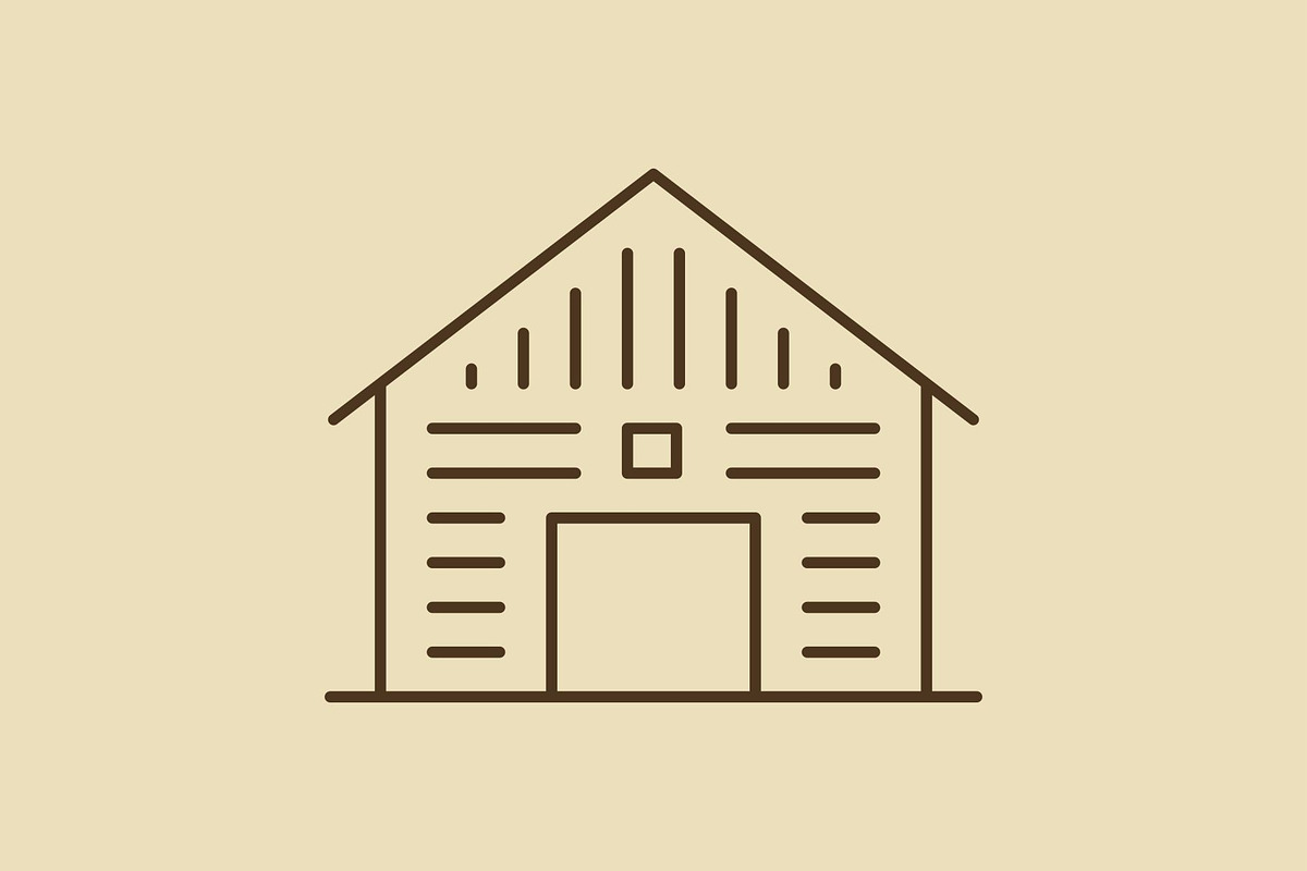 Type of Barns Line Set, an Outline Icon by Buqancreative (Photo 5 of 10)