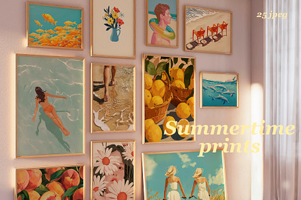 25 summertime eclectic prints, a Background Graphic by Xeniia Ve