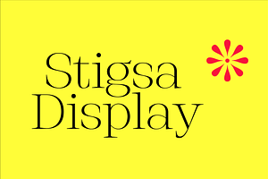 Stigsa Display Font Family, a Serif Font by Seniors