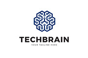 Tech Brain Logo, a Branding & Logo Template by ehaezer (Thumbnail 1 of 2)