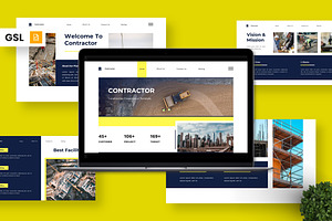 Contractor - Construction GSL, a Presentation Template by Deepslide Studio