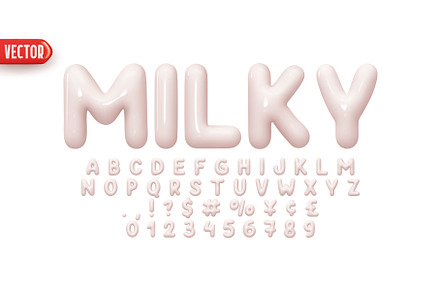 Font realistic 3d design, an Illustration by Modern vector