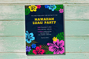 Hawaiian Luau Party Invite, an Invitation Template by BF Studios (Thumbnail 1 of 2)
