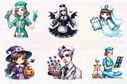 Halloween Nurse PNG Sublimation Clip, an Illustration by CreationArt (Thumbnail 3 of 5)