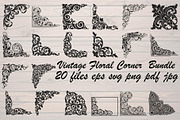 Vintage Floral Corner Bundle, a Graphic by Designer_Momina (Thumbnail 1 of 18)