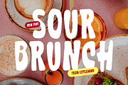 Sour Brunch - Food Display Font, a Handwritten Font by Littlehand (Thumbnail 1 of 6)