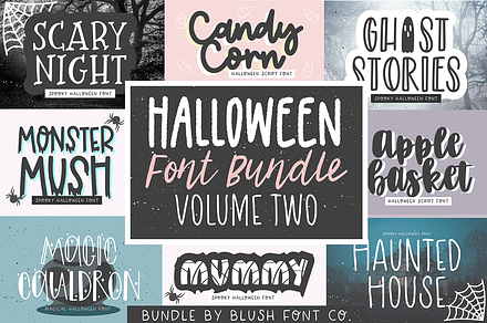 HALLOWEEN FONT BUNDLE Vol. 2, a Script Font by Blush Font Co.