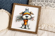 Funny Christmas Dog Clipart, an Illustration by Libby Wishes (Thumbnail 7 of 7)