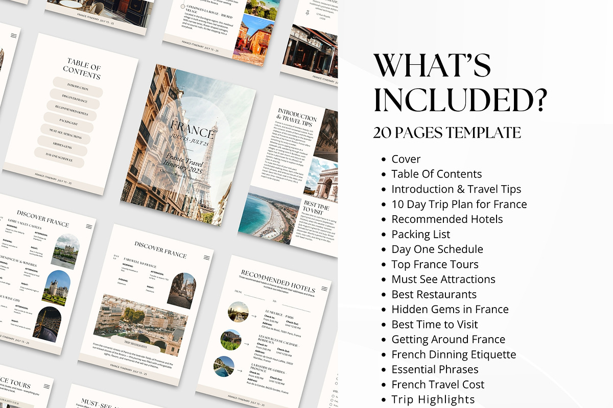 France Travel Itinerary Template, a Magazine Template by Pulsecolor (Photo 9 of 10)