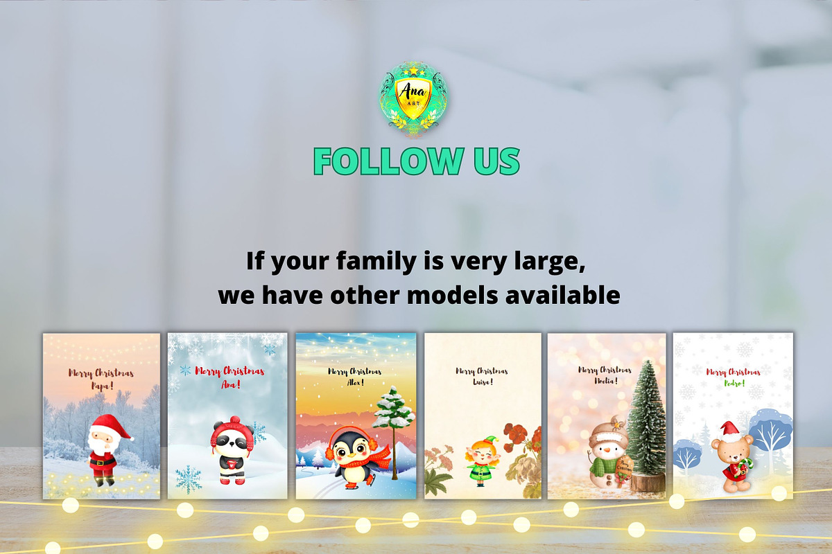 Christmas Card Templates Canva Set, a Card Template by Ellis Art (Photo 5 of 5)