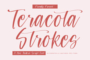 Teracota Strokes, a Script Font by Integritype Studio (Thumbnail 1 of 15)