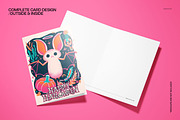 Halloween White Bat Card Template, a Card Template by creatsy5 (Thumbnail 3 of 5)