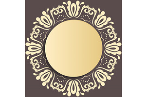 Winter Vector Round Frane With, an Object Graphic by FineArtStudio