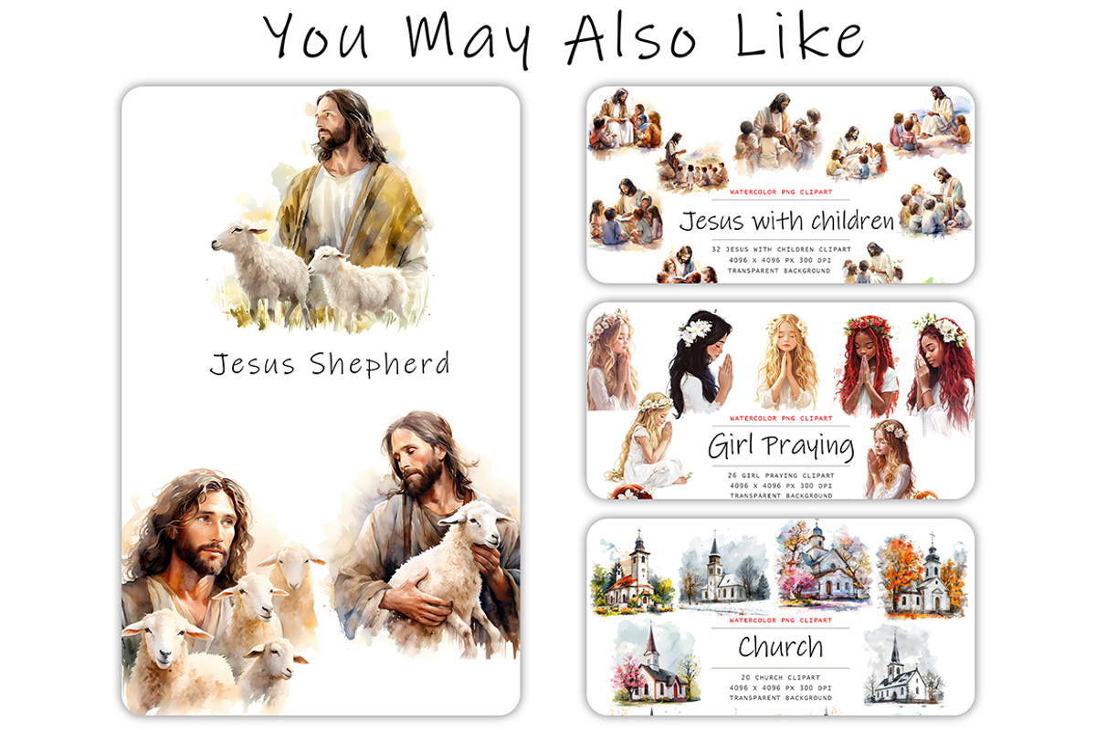 Watercolor Biblical People Clipart, a Person Illustration by stickermadness (Photo 5 of 5)
