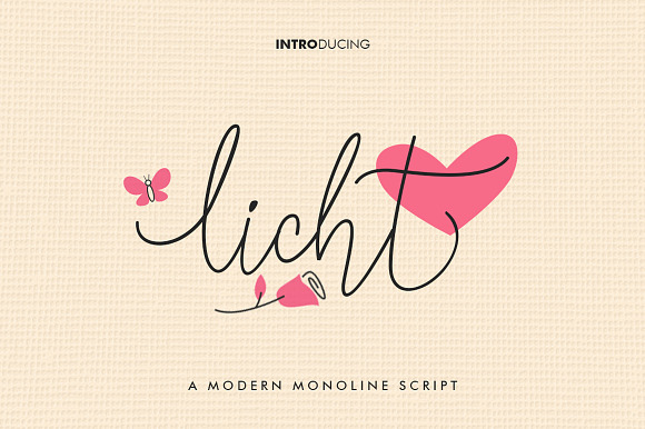 Licht Monoline Script preview 8