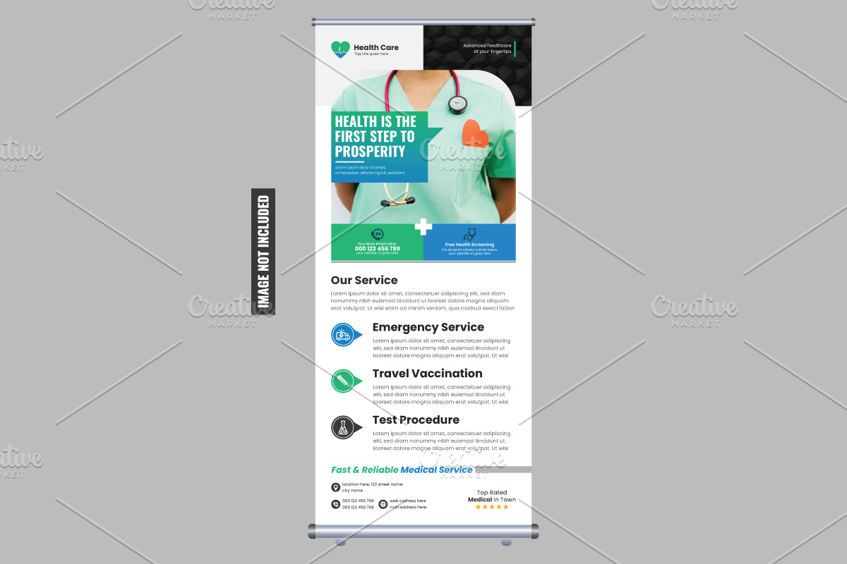Medical Rollup X Banner, a Stationery Template by SouravDesign (Photo 2 of 2)