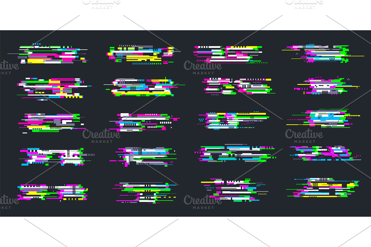 Glitches. Video textures digital, a Technology Illustration by Onyx