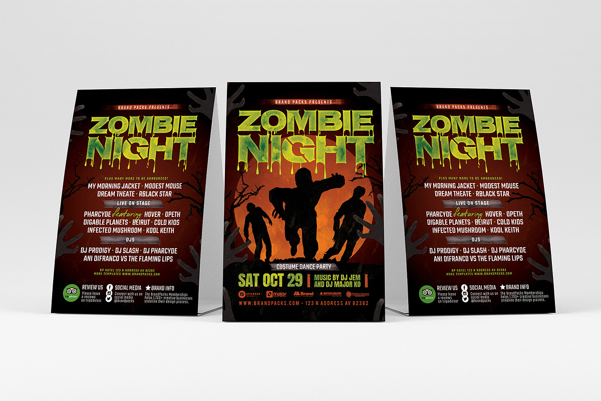 Halloween Party Flyer Template, a Flyer Template by BrandPacks (Photo 4 of 7)