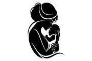 50 Mother and Baby Silhouette Bundle, an Illustration by Creativeshirt (Thumbnail 42 of 48)