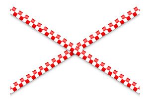 Barricade construction tape. Red, an Object Illustration by 32pixels