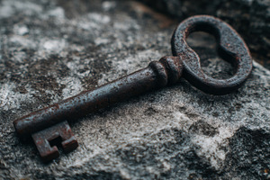 Close-Up of Old Metal Key, a Wallpaper Photo by Virgo Studio