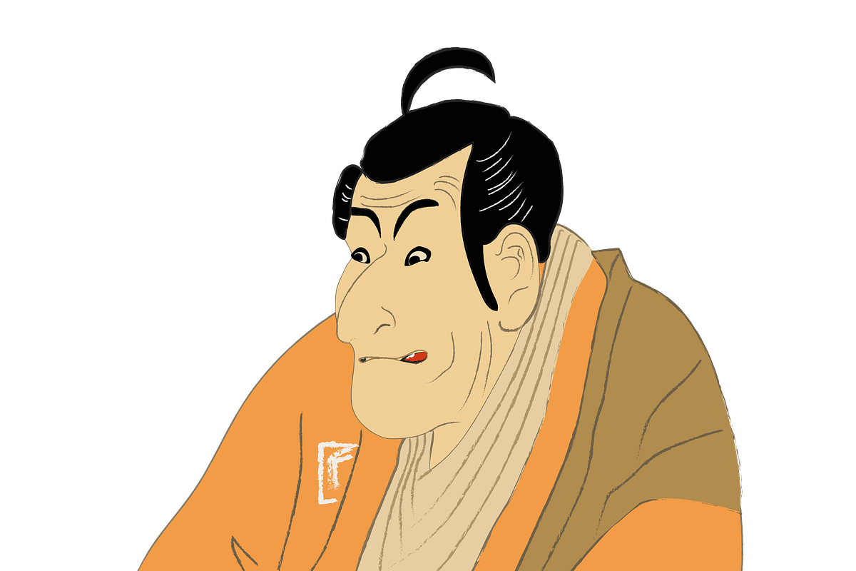 Japanese woodblock characters set, an Illustration by Bychovsky design (Photo 2 of 6)