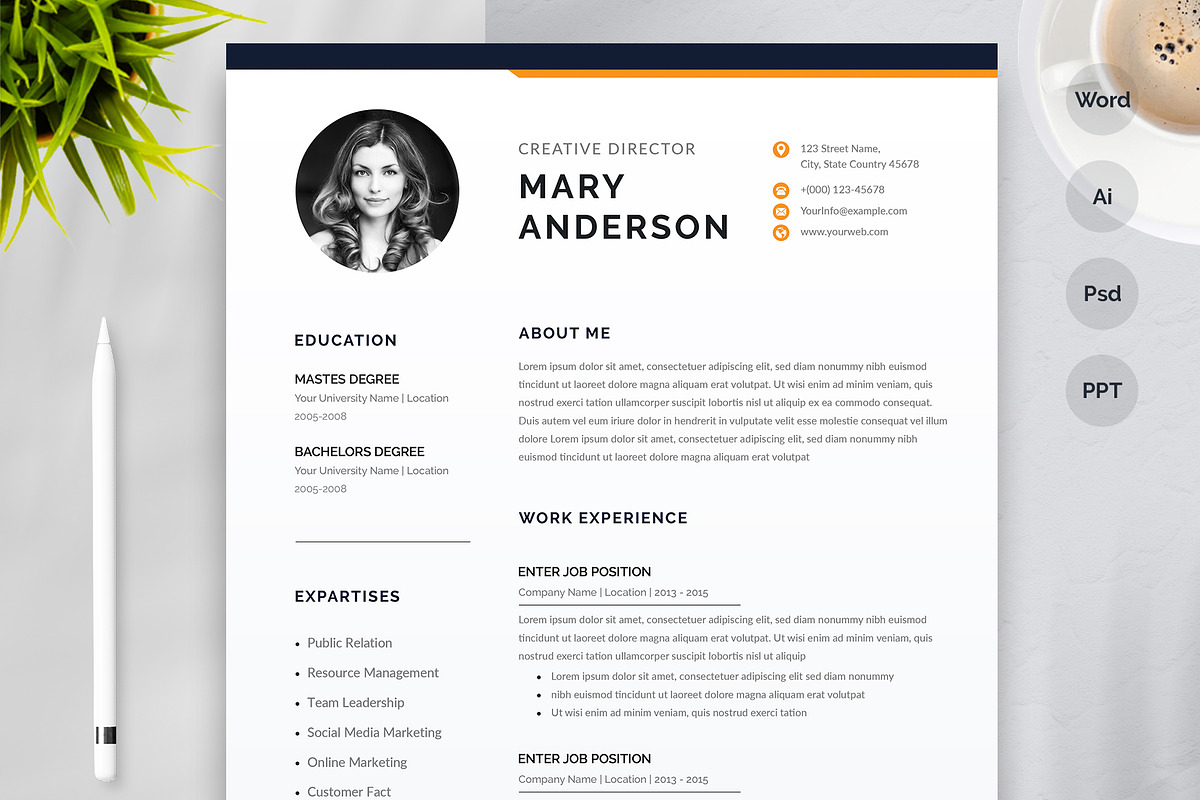 Resume / CV, a Resume Template by Aspect_Studio (Photo 1 of 4)